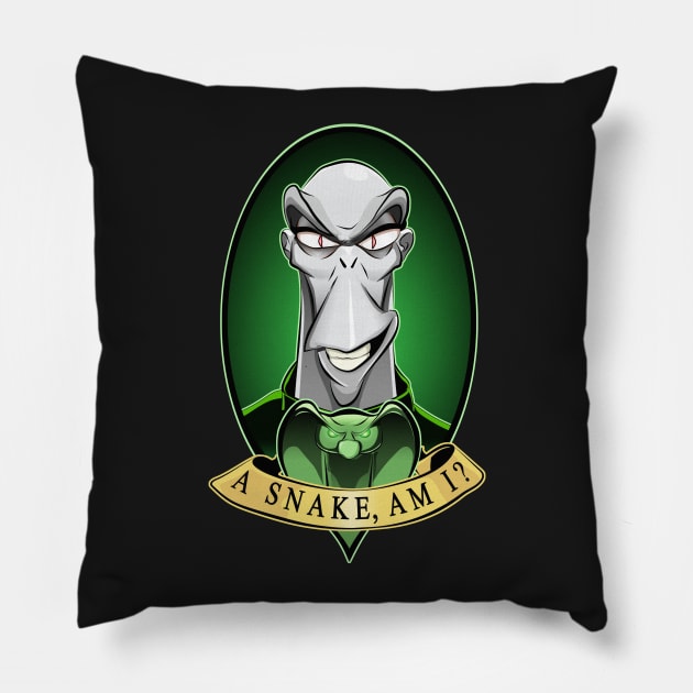 A Snake, am I? Pillow by amodesigns