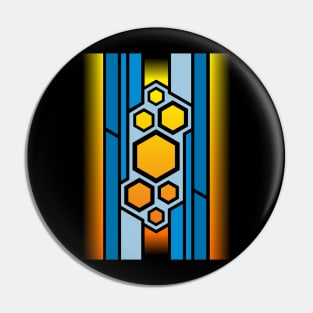 Colored honeycomb design Pin