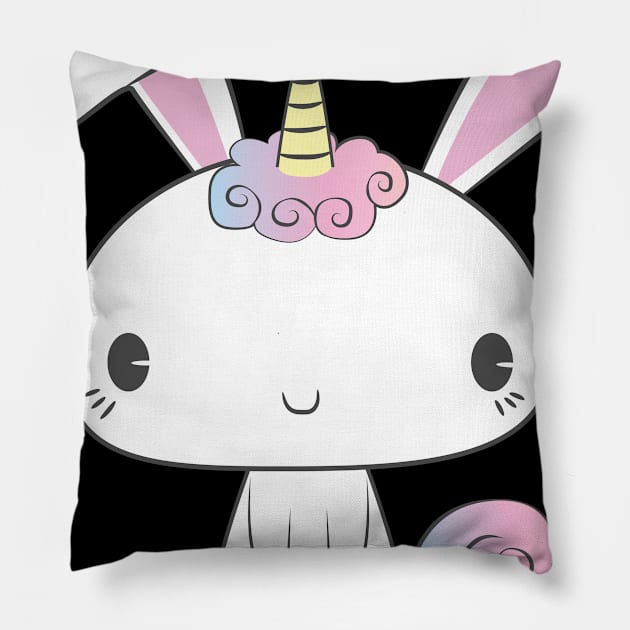 Unicorn Rabbit T-Shirt Pillow by avshirtnation