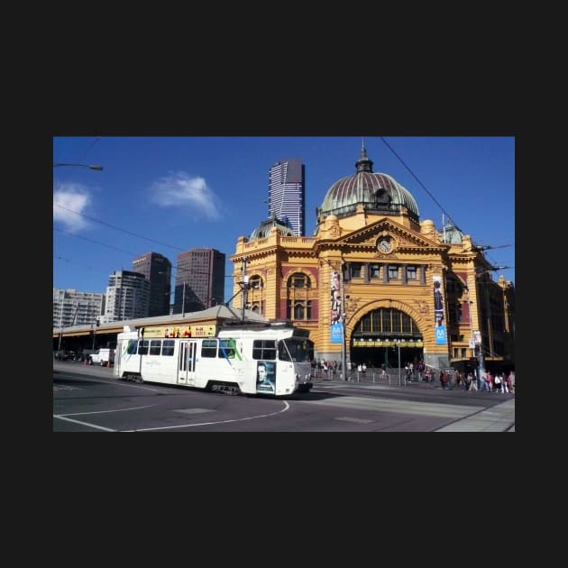 Flinders Street Station and Melbourne tram by rozmcq