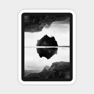 Black and White Isolation Island Magnet