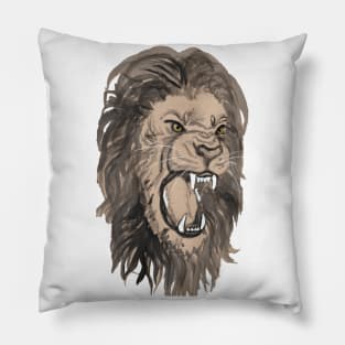 Lion roaring Pillow