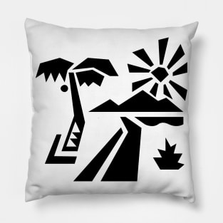 Geometric landscape Pillow