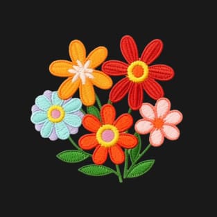 70s flower patch design T-Shirt