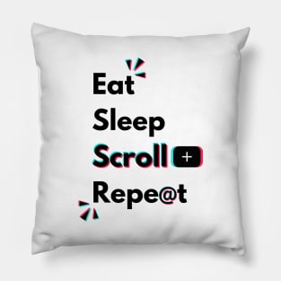 Eat Sleep TikTok Repeat Perfect Day Of A TikTok Lover Pillow