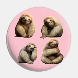 Sloth Squared Pin