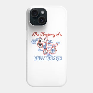 Anatomy of a bull terrier Phone Case