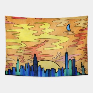 New York City Skyline Tapestry