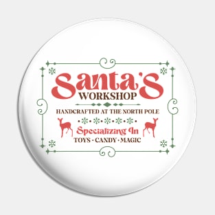 Santa's Workshop - Merry Xmas Pin