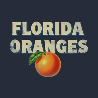 Juicy Sunshine State Delight - Florida Oranges Retro Graphic T-Shirt