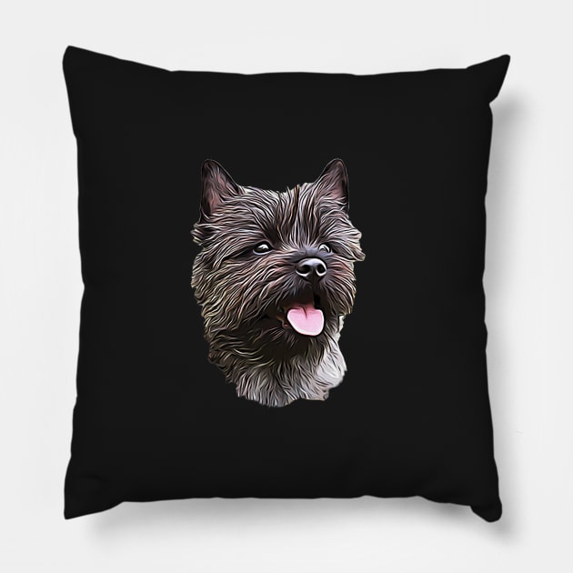 Cairn Terrier Cutie Pillow by ElegantCat