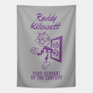 Reddy Kilowatt - Vintage Retrocolor Purple Tapestry