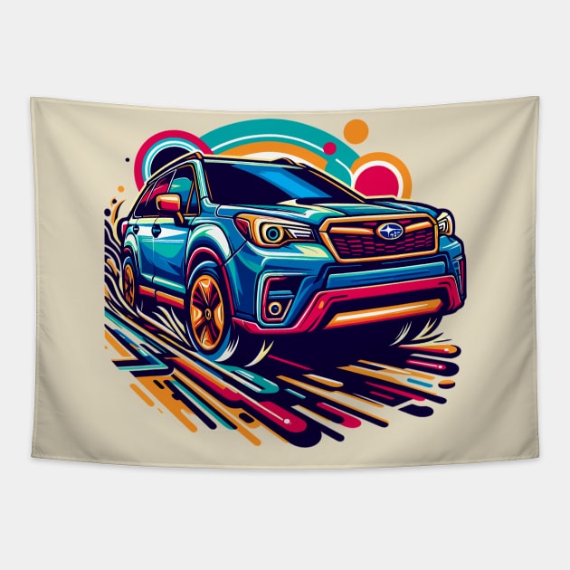 Subaru Forester Tapestry by Vehicles-Art