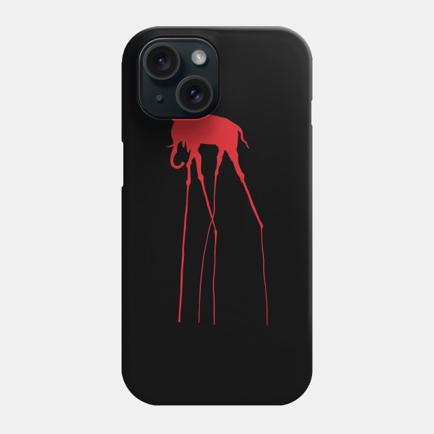 Salvador Dali Elephant Minimal Artwork Cutout Phone Case by isstgeschichte