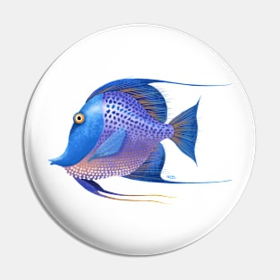 Tropical Blue Fish Pin