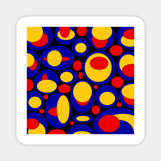 colored circles in a dark background Magnet