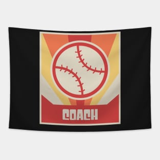 Vintage 70s Baseball Coach Tapestry