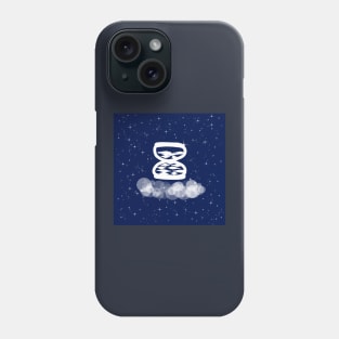Hourglass, time, minutes, counting, technology, light, universe, cosmos, galaxy, shine, concept Phone Case