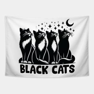 Black Cats - Punk Kitty Tribute Tapestry