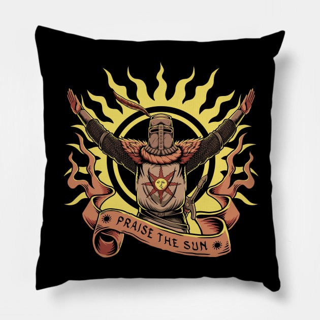 Praise the Sun Pillow by svthyp