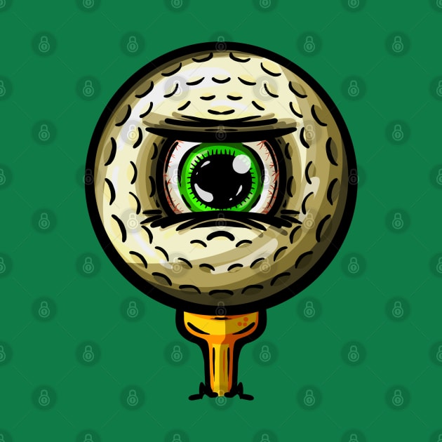 Golf Golfers Eye Ball Cartoon Character by Squeeb Creative