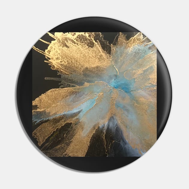 Gold Dust Flower Pin by JMarieDesigns