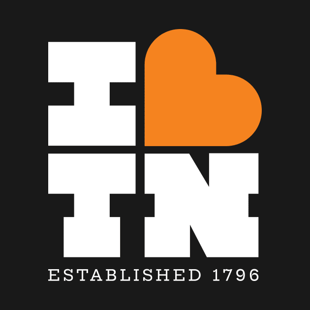 I Heart TN - White and Orange on Black by jepegdesign