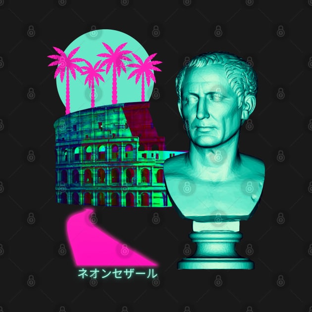 Caesar Vaporwave Roman Statue by Shirt Vibin