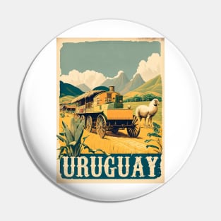 Uruguay Vintage Travel Art Poster Pin