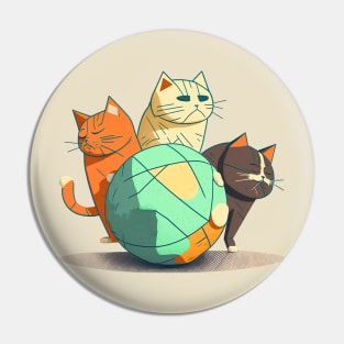 3 Cats and a Ball Pin