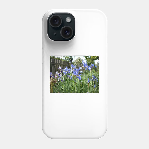 Iris at the garden fence Phone Case by Gourmetkater