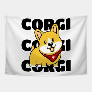 CORGI Girl Cute Dog Tapestry