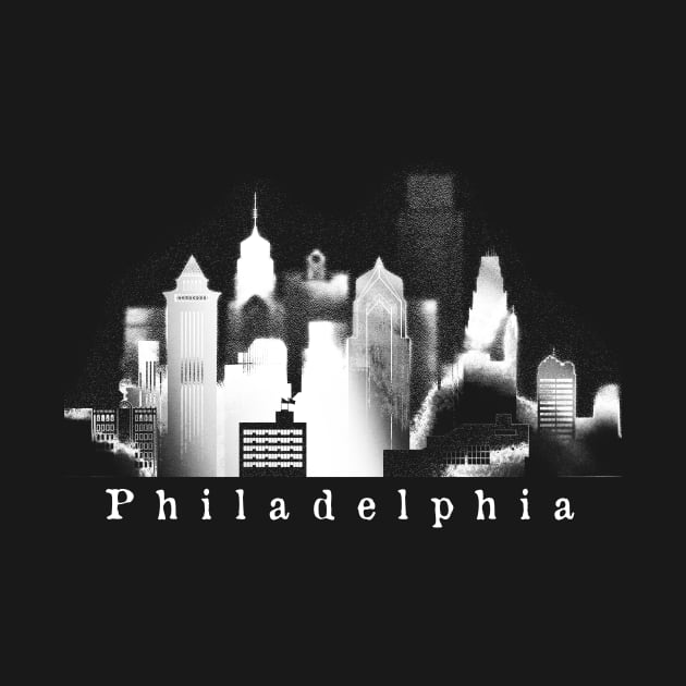 Philadelphia Graphic Original Skyline Tees by DimDom