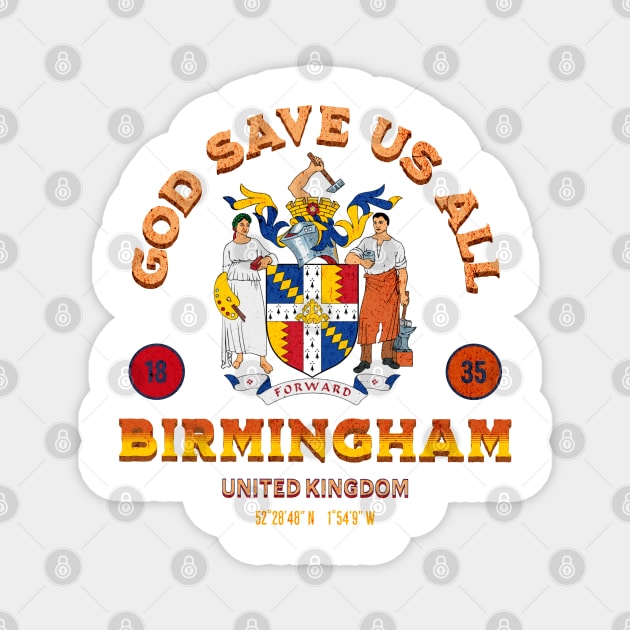 Birmingham god save us all Magnet by Elysium Studio