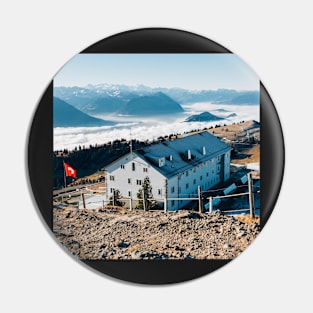 Swiss Alps - Rigi Kulm With Amazing Panorama on Clear Sunny Winter Day Pin