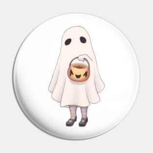 Ghost Trick or Treating Pin