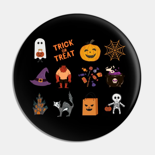 Halloween Spooky Season Pin by TayaDesign