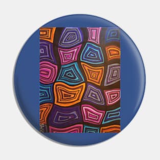 Swervy Squares Pin