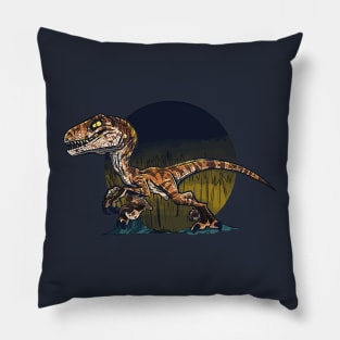 Roaring Velociraptor: The Power of Prehistory Pillow