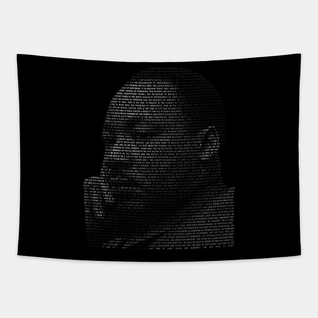 Martin Luther King Jr. - Entire “I Have a Dream” speech Typographic Tapestry by DutchTees