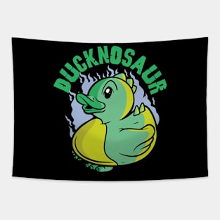 Ducknosaur // Funny Dinosaur Rubber Ducky Tapestry