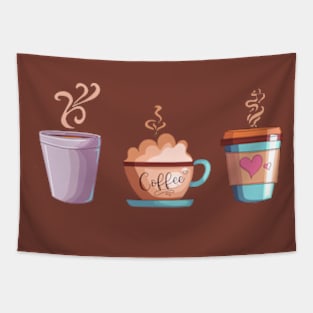 Cute coffee trio Tapestry