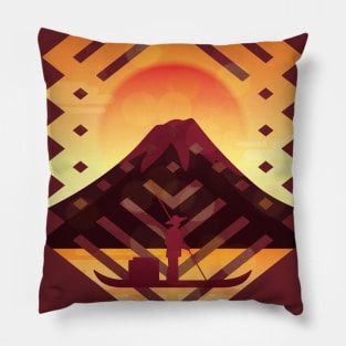 Asian landscape Design Pillow