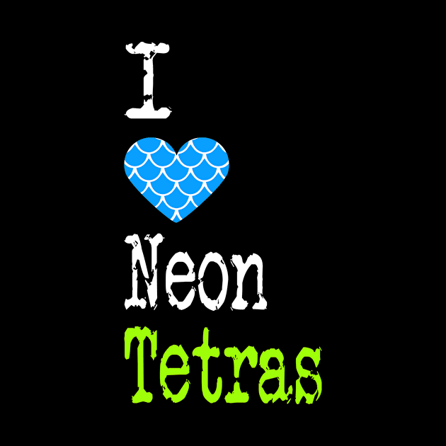 I Heart Neon Tetras | Love Neon Tetra Fish - Paracheirodon innesi by ShunnWii