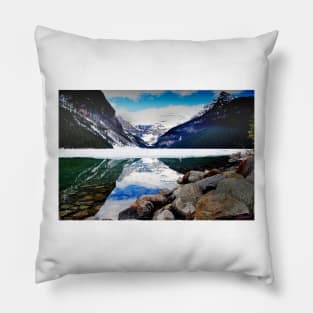 Lake Louise Victoria Glacier Alberta Canada Pillow