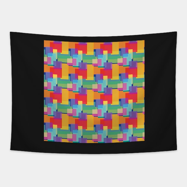 Bright Geometric Abstract Pattern Tapestry by StephersMc