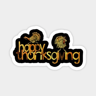 Happy Thanksgiving (2 turkeys) Magnet