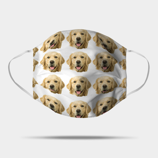 golden retriever dog funny cute face mask retrievers  Golden Retriever