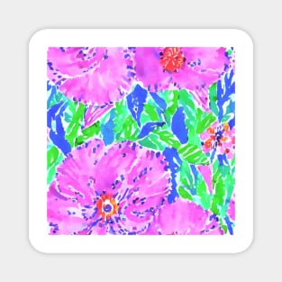 Seamless blue, green and pink watercolor Magnet