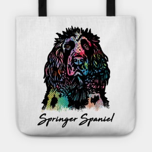 Springer Spaniel Dog - Tie Dye Color Tote